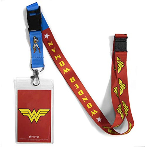 Ata Boy DC Comics Wonder Woman Reversible Lanyard with Breakaway Clip and ID Holder
