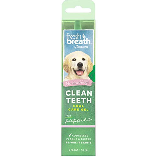 Fresh Breath by TropiClean No Brushing Clean Teeth Dental   Oral Care Gel for Puppies  2oz  Made in USA