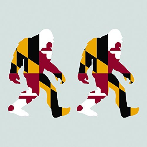 Two Pack Maryland Bigfoot Sticker FA Graphix Vinyl Decal MD Big Foot Sasquatch yeti Two Pack Maryland Bigfoot Sticker FA Graphix Vinyl Decal MD Big Foot Sasquatch yeti