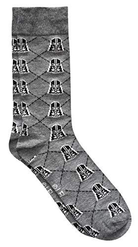Star Wars Darth Vader Argyle Men s Crew Socks Shoe Size 6 12