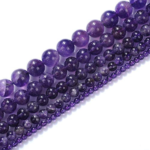 Natural Stone Beads 6mm Amethyst Beads Gemstone Round Loose Beads Crystal Energy Stone Healing Power for Jewelry Making DIY 1 Strand 15 Natural Stone Beads 6mm Amethyst Beads Gemstone Round Loose Beads Crystal Energy Stone Healing Power for Jewelry Making DIY 1 Strand 15