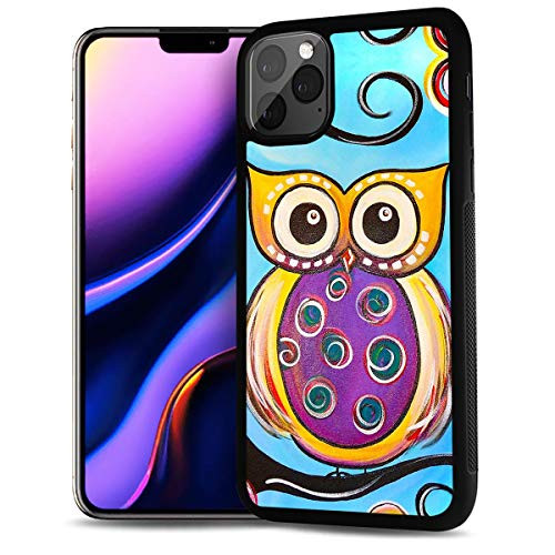 for iPhone 11  Durable Protective Soft Back Case Phone Cover  HOT12048 Owl Paint