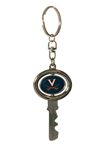 Collegiate Pulse University of Virginia UVA Cavaliers NCAA Spinning Key Shaped Keychain