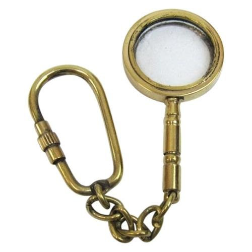 Brass Magnifying Key Chain  Collectible Marine Nautical Key Ring from Brass Blessing  5039 29