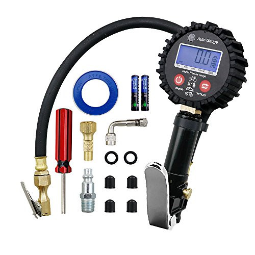 Maison-Market Digital Tire Inflator Pressure Gauge, Auto Air Compressor for Car Tire, 250PSI with Gauge Air Chuck and Accessories for Car Truck Bike Motorcycle