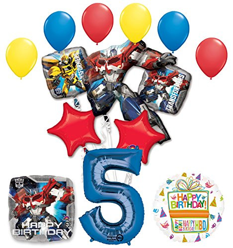Mayflower Products The Ultimate Transformers 5th Birthday Party Supplies and Balloon Decorations
