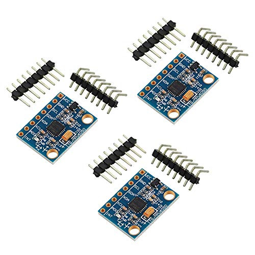 WayinTop 3pcs GY 521 MPU 6050 3 Axis Gyroscope and 3 Axis Accelerometer 6DOF Sensor Module 16 Bit AD Converter Data Output IIC I2C for Arduino