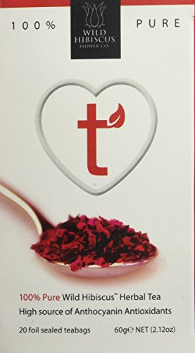 Wild Hibiscus Heart Tee Hibiscus Herbal Tea 20 Tea Bags 60g