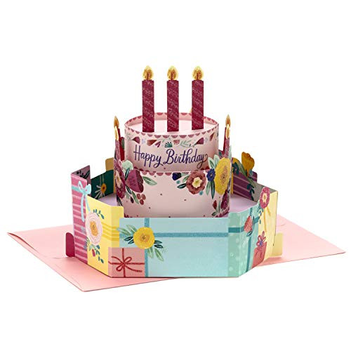 Hallmark Paper Wonder Pop Up Birthday Card for Women  Birthday Cake