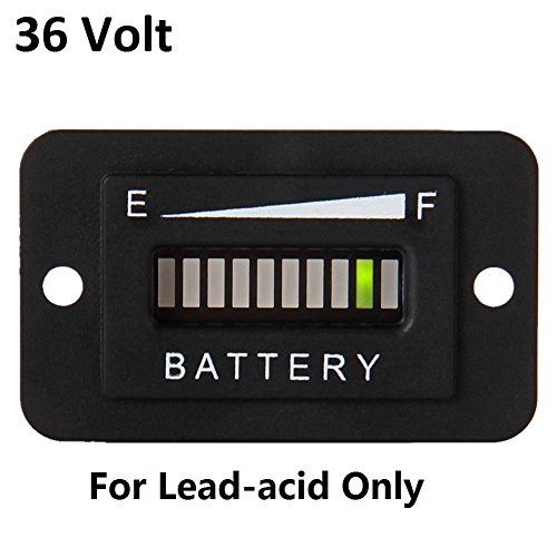Searon 36V Volt LED Battery Indicator Meter Guage for EZGO Club Car Yamaha Golf Cart Solar Panel Marine Trolling Motor