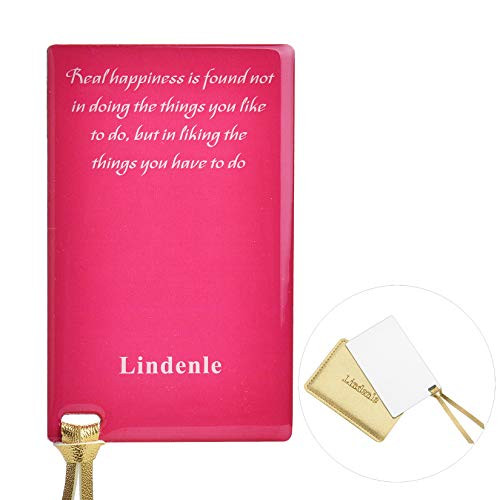 Lindenle Stainless Steel Makeup Mirror  Small Vanity Mirror Purse Handbag Travel  Compact Pocket Mirrors Unbreakable  Light Purple