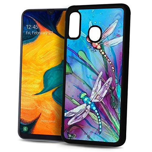 for Samsung Galaxy A20 A30  Durable Protective Soft Back Case Phone Cover   A11354 Dragonfly Paint
