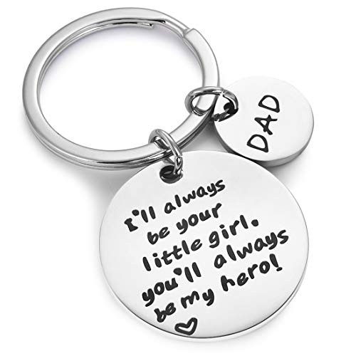 OBSEDE Father s Day Keychain Dad I ll Always Be Your Little Girl Youll Always Be My Hero Stainless Steel Key Chain OBSEDE Father s Day Keychain Dad I ll Always Be Your Little Girl Youll Always Be My Hero Stainless Steel Key Chain