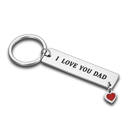 Fathers Day Gift Dad Keychain from Son Daughter Birthday Appreciate Gifts for Daddy Step dad Father in Law from Stepdaughter Stepson Papa i Love You Dad Wedding Christmas Gifts Key Ring