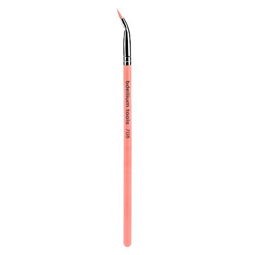 Bdellium Tools Professional Eco Friendly Makeup Brush Pink Bambu Series   Bent Eyeliner 708