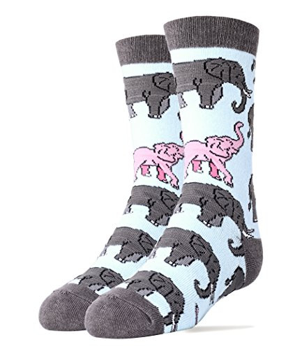 Oooh Yeah Socks Youths Crew Funny Novelty Pink Elephant