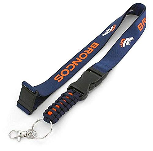 aminco NFL Denver Broncos Paracord Survival Keychain Lanyard aminco NFL Denver Broncos Paracord Survival Keychain Lanyard