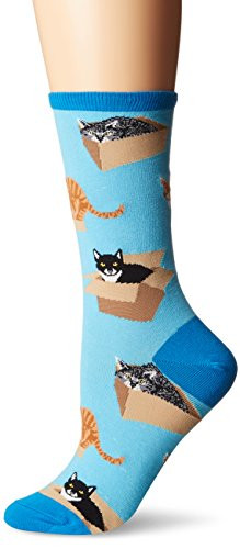 Socksmith Cat in A Box Azure One Size