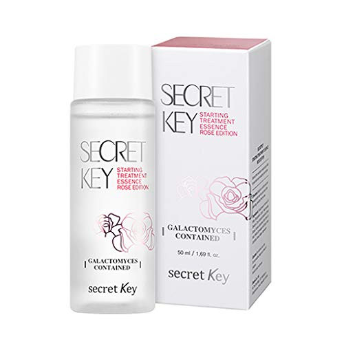 SECRET KEY Starting Treatment Essence Rose Edition 1 69 fl oz   50ml    94 Galactonyces Fermented Filtrate   Rose Flower Water  Anti Wrikle   Moisturizing First Step Skin Care Essence  Paraben Free