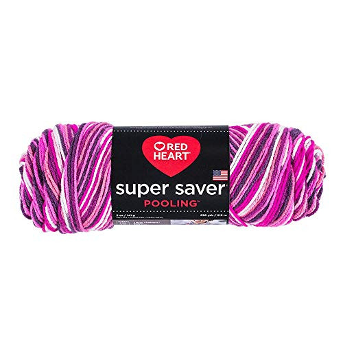 RED HEART E300P 8751 Super Saver Yarn  Pooling Berry