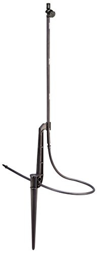 Rain Bird MSSTKTF1S Drip Irrigation Micro Spray on Adjustable Height Staked Riser with 1 4  Tubing and Barbed Coupler  360° Full Circle Pattern  0   13 5  Spray Distance