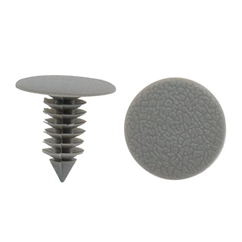 uxcell 50 Pcs Gray Plastic Door Fender Bumper Push Rivets Clip 9mm for Auto Car