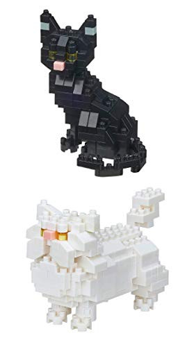 Nanoblocks - 2 Cat Sets  Black Cat and Persian Cats (Japan Import)