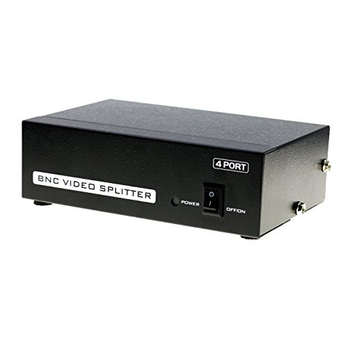 Optimal Shop 4 Ports BNC Video Splitter 1 In 4 Out BNC Coaxial TV CCTV DVR Composite Video Adapter Black Optimal Shop 4 Ports BNC Video Splitter 1 In 4 Out BNC Coaxial TV CCTV DVR Composite Video Adapter Black