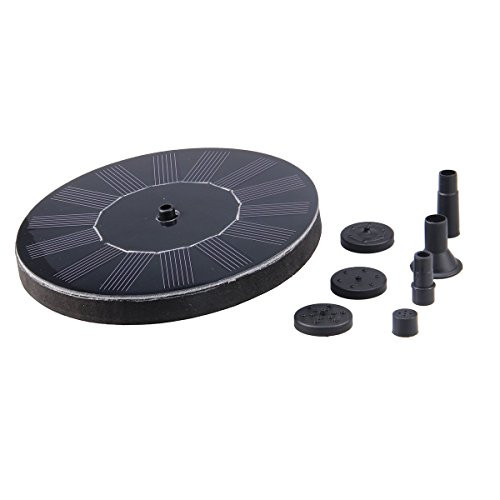 RivenAn Solar Powered Bird bath Fountain Pump, Free Standing Garden 1.4W Solar Panel Kit Water Pump, Outdoor Watering Submersible Pump (Birdbath & Stand Not Included)