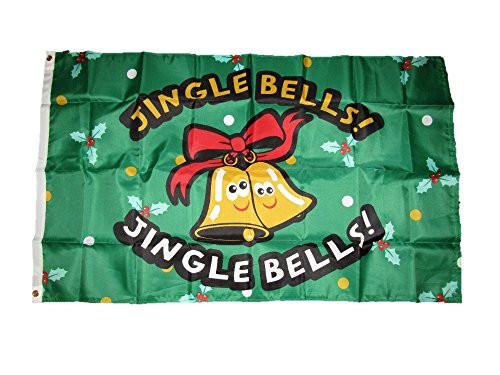 AES 3x5 Merry Christmas Jingle Bells Holiday Flag 3 x5 Banner Brass Grommets AES 3x5 Merry Christmas Jingle Bells Holiday Flag 3 x5 Banner Brass Grommets