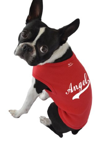 Ruff Ruff and Meow Dog Tank Top  Angel  Red  Large
