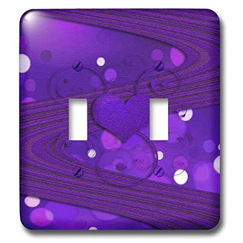 3dRose lsp 40417 2 Heart And Dots Double Toggle Switch Purple 3dRose lsp 40417 2 Heart And Dots Double Toggle Switch Purple