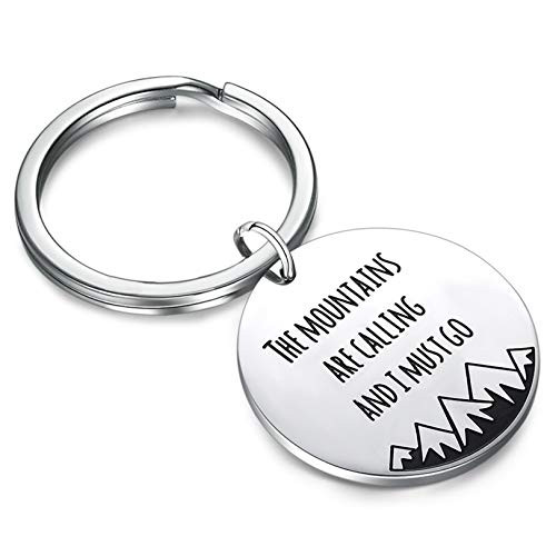 CERSLIMO The Mountains Are Calling And I Must Go Keychain Traveling Journey Gift