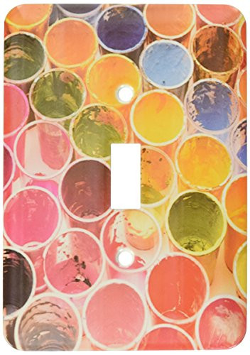 3dRose lsp 46564 1 Cans Of Colorful Paint Toggle Switch