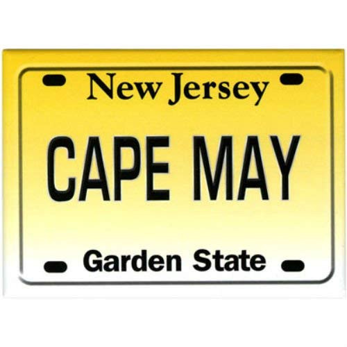 Cape May New Jersey License Plate Fridge Collector s Souvenir Magnet 2 5  X 3 5