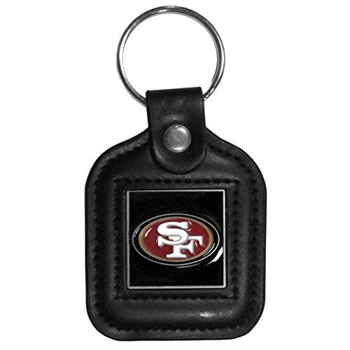 NFL Siskiyou Sports Fan Shop San Francisco 49ers Square Leather Key Chain One Size Black NFL Siskiyou Sports Fan Shop San Francisco 49ers Square Leather Key Chain One Size Black