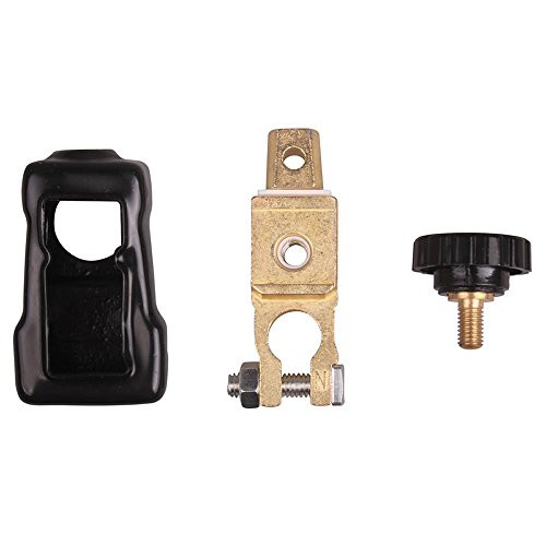 Universal Battery Quick Disconnect Switch Top Mount Knob Cut Off Master Kill Terminal Adapter DC 12V 24V 11 12 13mm Diameter with Heatproof PVC Cover for Auto Motor Car Vehicle Truck Boat by HitCar