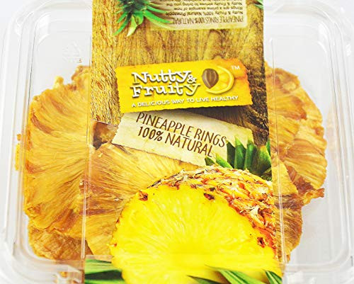 Nutty and Fruity 100 Natural Dried Pineapple Rings 4 5 Ounces