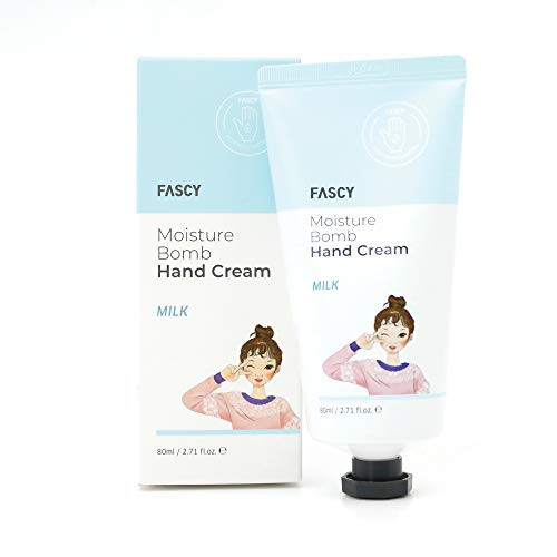 The Elixir Beauty FASCY Korean Cosmetics Moisture Bomb Hand Cream  Seamless Moisturizing   Ultra Hydrating   Refreshing  No Greasy or Oily  80ml  Milk