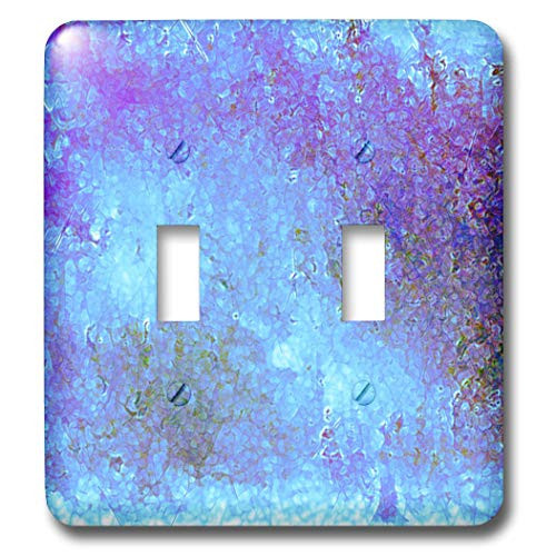3dRose lsp 26174 2 Turquoise and Purple Abstract Art Double Toggle Switch