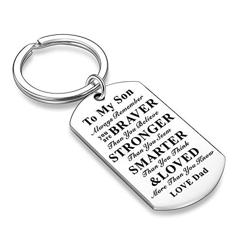 Inspirational Keychains for Daughter Son Gifts Dog Tag Keychain Belive Confident Gifts for Son Daughter from Mom Dad Dad to Son Inspirational Keychains for Daughter Son Gifts Dog Tag Keychain Belive Confident Gifts for Son Daughter from Mom Dad Dad to Son