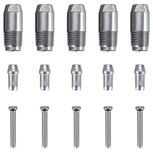 5pcs Chicken Automatic Water Nipple Feeder Screw Style Poultry Drinking Tools Stainless Steel Chicken Duck Bird Nippler Waterer for Ducks Hen Turkeys Geese