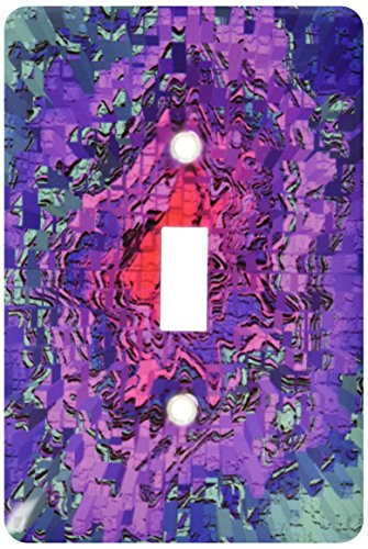 3dRose lsp 17283 1 Splashes of Red Purple and Turquoise Single Toggle Switch