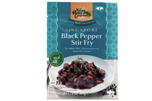 Asian Home Gourmet Spice Paste for Stir Fry  SINGAPORE Black Pepper Stir Fry  1 x 1 75 OZ