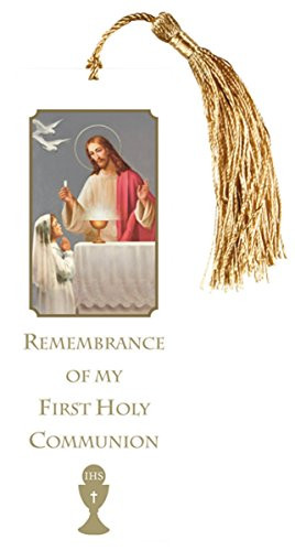 Remembrance of My First Holy Communion Bookmark with Tassels  6 Inch  Girl