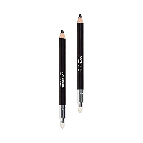 COVERGIRL Perfect Blend Eyeliner Pencil  Basic Black Color  Eyeliner Pencil With Blending Tip for Precise Or Smudged Look  2 Count