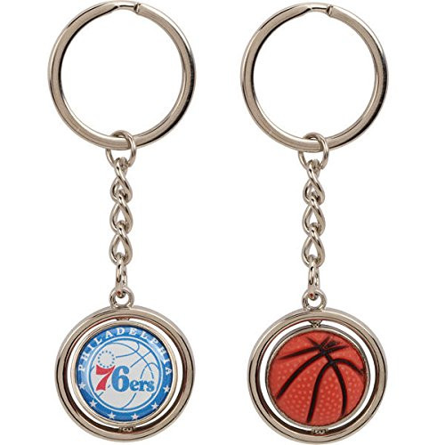 aminco NBA Philadelphia 76ers Rubber Basketball Spinning Keychain
