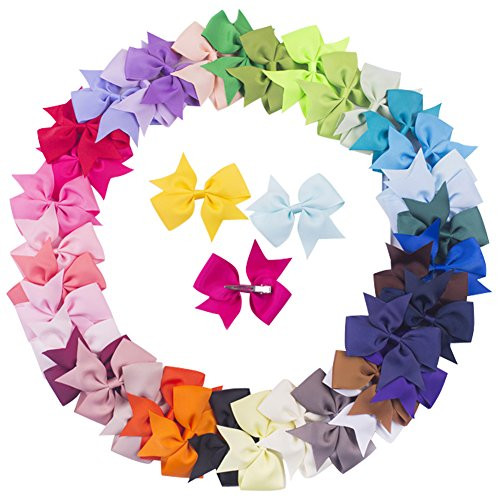 Bzybel 41 Pcs 4  Baby Girl Boutique Hair Bows Alligator Clips Grosgrain Ribbon Bows for Teens Baby Girls Babies Toddlers Barrettes Bzybel 41 Pcs 4  Baby Girl Boutique Hair Bows Alligator Clips Grosgrain Ribbon Bows for Teens Baby Girls Babies Toddlers Barrettes