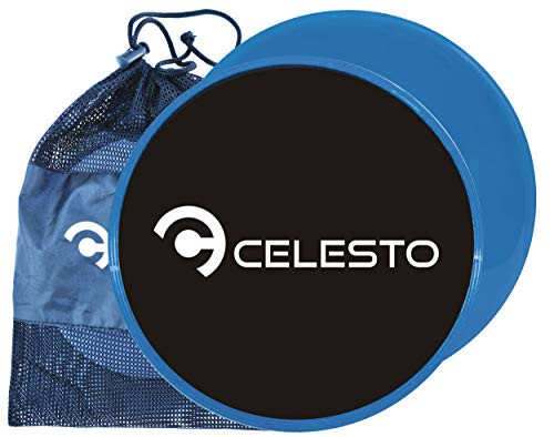 CELESTO Core Sliders for Working Out 2 Pack Dual Sided Exercise Sliders Workout Sliders for Use on Carpet Turf or Hardwood Floors Core Sliders Core Gliders for Exercising Strength Slides