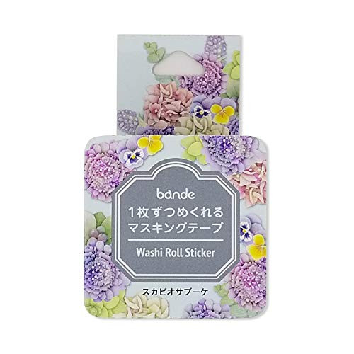 Bande Washi roll Sticker   Scabiosa Flower Bouquet   for Scrapbooking Art Craft DIY